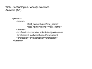 Web – technologies / weekly exercises Answers (1)