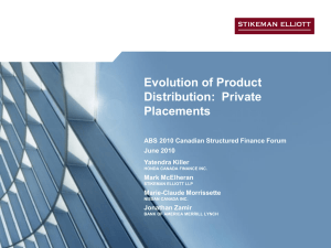 Evolution of Product Distribution: Private Placements