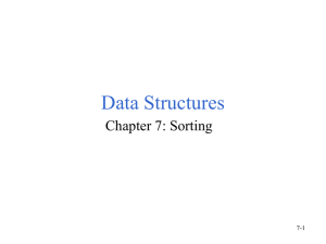 Chapter 7 Sorting