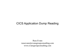 Analyzing CICS transaction Dumps