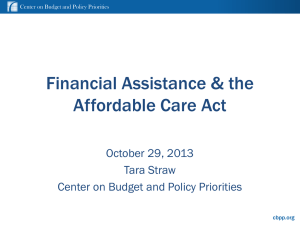Financial Assistance and ACA for website