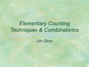 Elementary Counting Techniques & Combinatorics