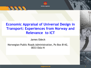 Economic appraisal of Universal Design in transport: Experiences