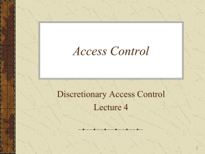 Access Control Models
