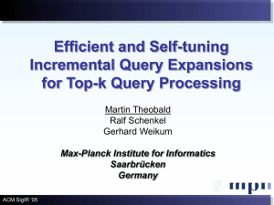 Efficient & Self-tuning Incremental Query Expansions for Top