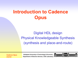 + Cadence Opus course