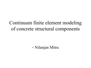 Continuum finite element modeling of concrete structural