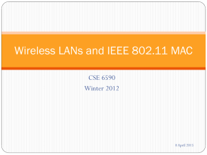 Wireless LANs and IEEE 802.11 medium access control