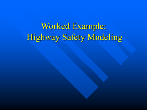 Highway Safety Modeling – Worked Example