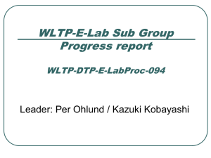 WLTP-E-Lab Sub Group 2nd Face to Face meeting
