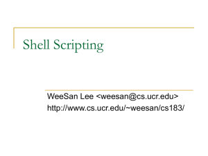 Shell Script, Regular Expression