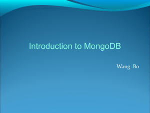 Intro to MongoDB
