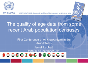 Age-sex non-reporting in population census in ESCWA countries