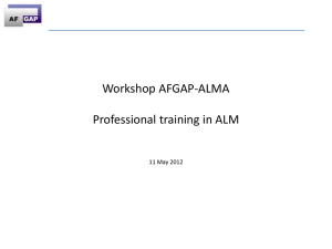 AFGAP Professional training in ALM