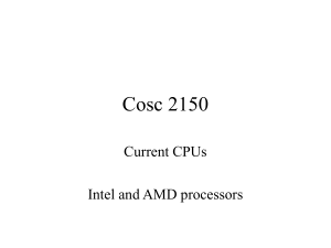 Current CPUs