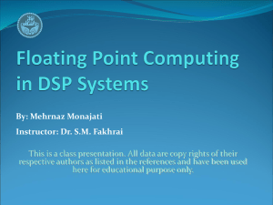 DSP Floating Point Formats