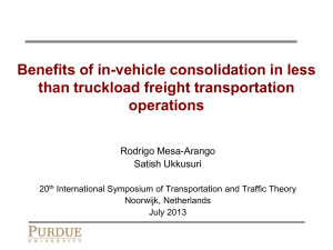 Benefits of in-vehicle consolidation in less than truckload freight