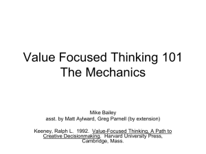 Value Focused Thinking 101