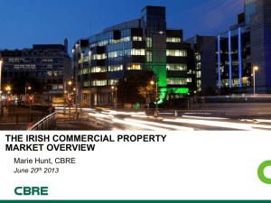 Update on trends in the occupier, investment, development land and