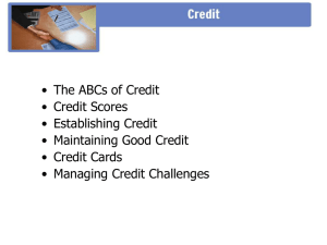 ABCs of Credit PPT - Finance in the Classroom