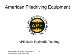 APE Basic Hydraulics - American Piledriving Equipment