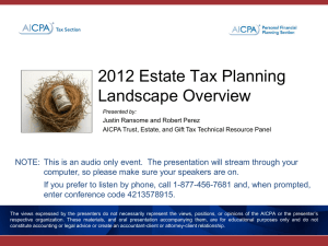 Estate Planning Landscape Overview