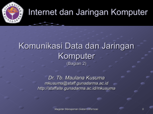 Jaringan Komputer - Dr. Tb. Maulana Kusuma