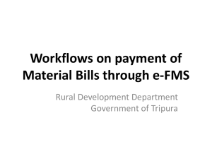 Presentation on EFMS Mat Payment Workflows.
