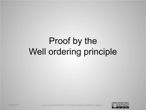 Well Ordering Principle