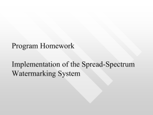 (I) - Implementing the spread-spectrum watermarking system