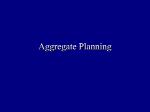 Aggregate Planning