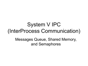 System V IPC (InterProcess Communication)