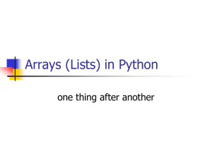 Arrays in Python