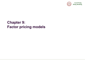 Factor pricing models - E