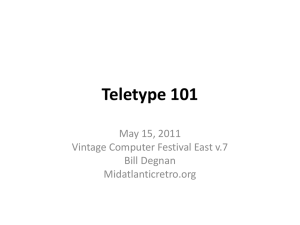 Teletype 101 - Vintage Computers
