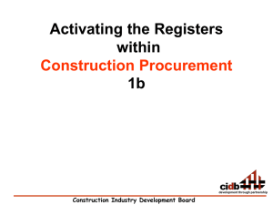 Register of contractors