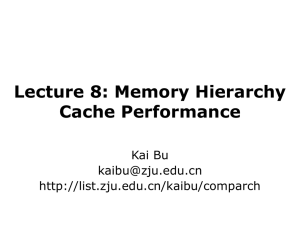 Lecture 8: Memory Hierarchy