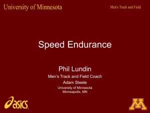 Speed Endurance Presentation