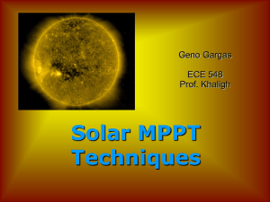 Comparison of Solar MPPT Techniques