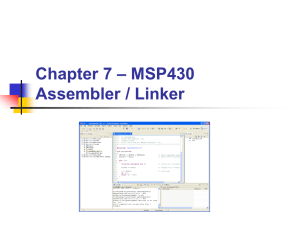 Chapter 07 - MSP430 Assembler