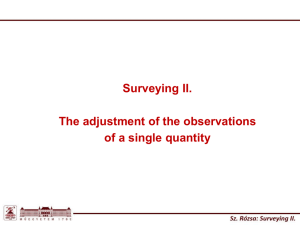 `a posteriori` mean error of unit weight Adjusting the observations of