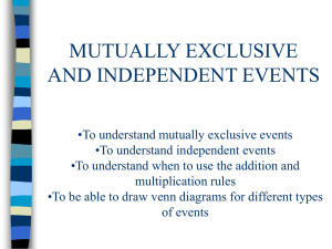 S1 Mutually exclusive and independent events