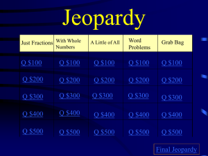 Jeopardy - Geary County Schools USD 475