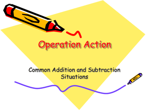 Operation Action Add and Sub