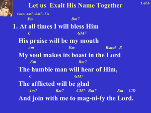 Let us Exalt His Name Together - CFC-FFL