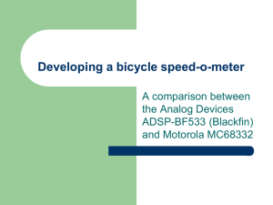 Motorola / Blackfin Bicycle interface Part 1