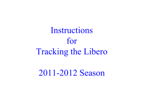 2011 Libero Tracking Clinic