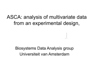 ASCA - Biosystems Data Analysis Group