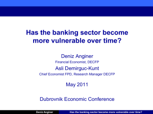 Has the banking sector become more vulnerable over time?