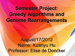 Semester Project: Greedy Algorithms and Genome Rearrangements